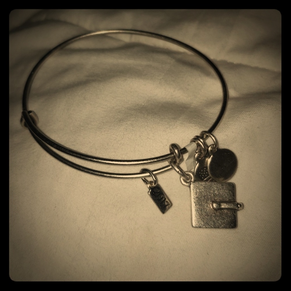 Alex and ani silver graduation cap bracelet